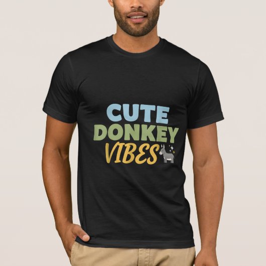CUTE DONKEY VIBES T-Shirt (Vorderseite)