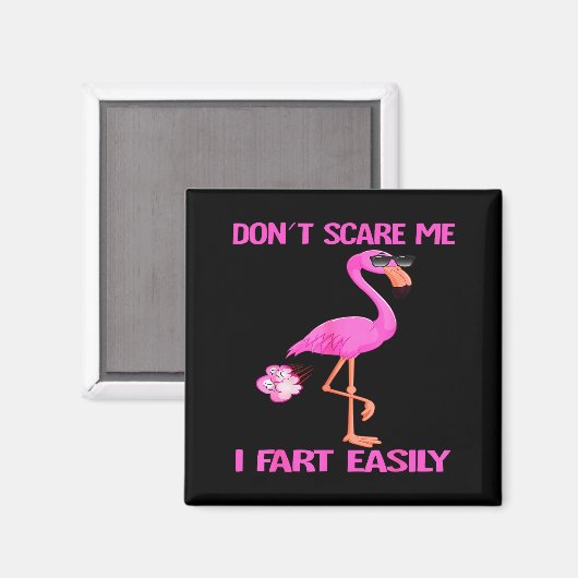Cute Don't E Me I Fart Easy Fart Joke Flamingo Wom Magnet (Vorderseite/Rückseite)