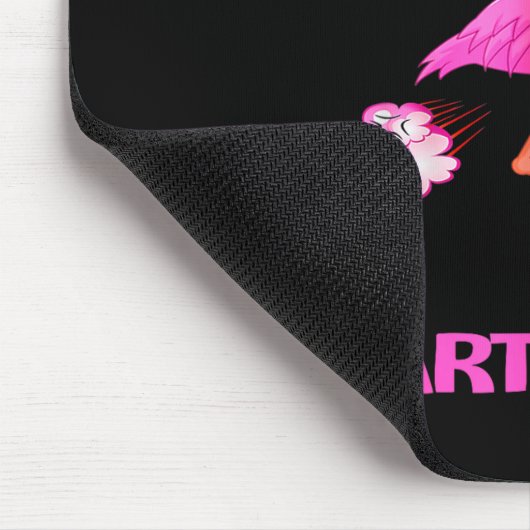 Cute Don't E Me I Fart Easy Fart Joke Flamingo Wom Mousepad (Ecke)