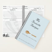 Cute Don't Have to Cook My Favorite Recipes Notizblock (Innen)