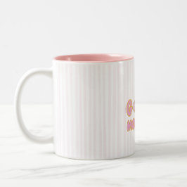 Cute Donut Good Morning Two-Tone Coffee Mug Zweifarbige Tasse