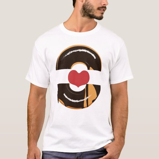 Cute Donut Heart Couple Design T-Shirt (Vorderseite)