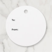 Cute Doodle Art Christmas Santa Geschenkanhänger (Rückseite)