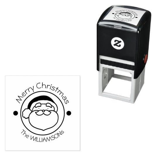 Cute Doodle Art Santa Claus Permastempel (Beispiel)