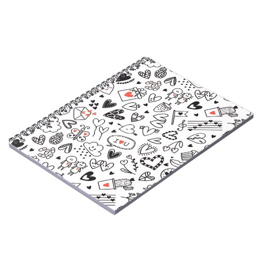 Cute Doodle Love Notebook Journal Notizblock (Linke Seite)