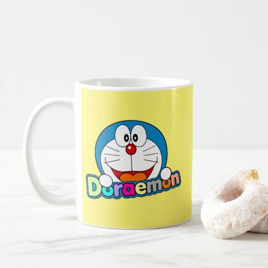 Cute Doraemon Fanart Kaffeetasse (Mit Donut)