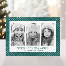 Cute dotted stripes merry Christmas 3 photos green