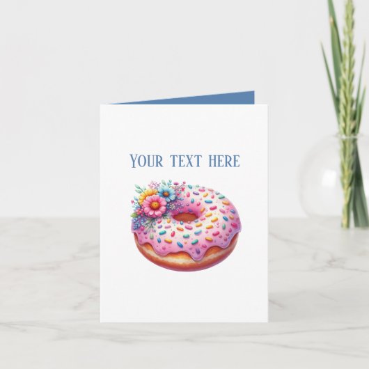 Cute Doughnut Bakery shop customizable Karte (Vorderseite)