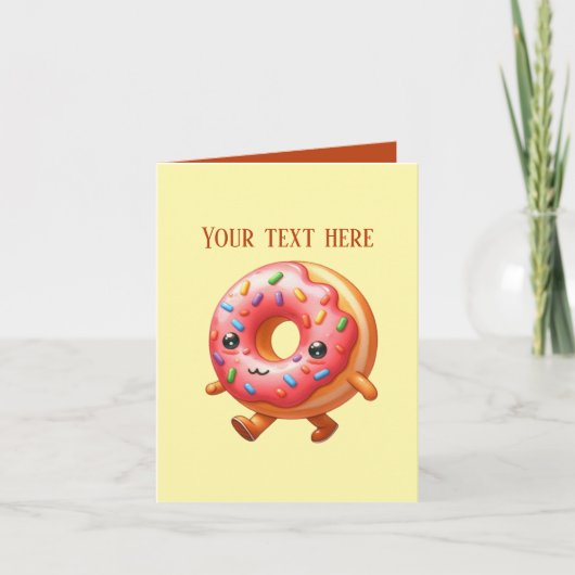 Cute doughnut lovers bakery vendors karte (Vorderseite)