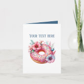Cute doughnut shop customizable  karte (Vorderseite)