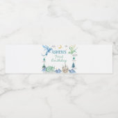 Cute Dragon Boy Birthday Water Bottle Label Wasserflaschenetikett (Einzelnes Label)