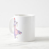 Cute Dragon Christmas Lights Santa Hat Animal Men  Kaffeetasse (Vorderseite Links)