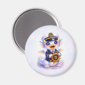 Cute Dragon Duck Captain Cruise Magnet (Vorderseite/Rückseite)