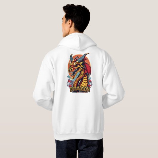 Cute Dragon Skull Mascot Hoodies  (Schwarz voll)