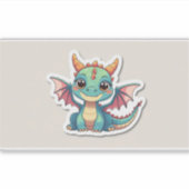 Cute dragon Sticker (Vorderseite)