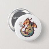 Cute Dragon Zodiac Button (Vorne & Hinten)