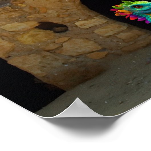 Cute dragons at home poster (Ecke)