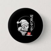 Cute Dreaming Kawaii Santa Claus  Button (Vorderseite)