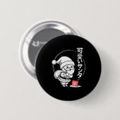 Cute Dreaming Kawaii Santa Claus  Button (Vorne & Hinten)