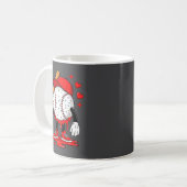 Cute Dripng Baseball Lover Valentines Day Boys Kid Kaffeetasse (Vorderseite Links)