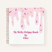 Cute Dripping Melting Kid's Notebook Notizblock (Vorderseite)