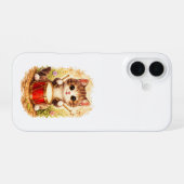 Cute Drummer Cat iPhone 16 Case Kawaii Art Hülle (Rückseite (Horizontal))