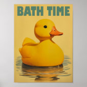 Cute Duck Bath Time Print Yellow Rubber Duck Print Poster (Vorne)