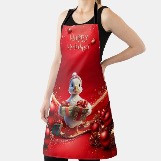 Cute Duck Christmas Holiday Apron Schürze (InSitu)