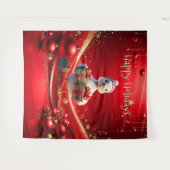 Cute Duck Christmas Holiday Backdrop Wandteppich (Vorderseite (Horizontal))