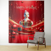 Cute Duck Christmas Holiday Backdrop Wandteppich (Beispiel)