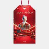 Cute Duck Christmas Holiday Gift Tag Geschenkanhänger (Rückseite)