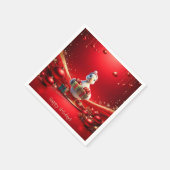 Cute Duck Christmas Holiday Napkin Serviette (Ecke)