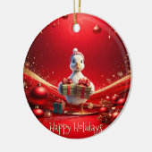 Cute Duck Christmas Holiday Ornament (Links)