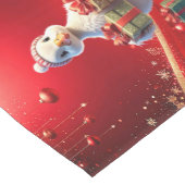 Cute Duck Christmas Holiday Table Runner Mittelgroßer Tischläufer (Ecke)