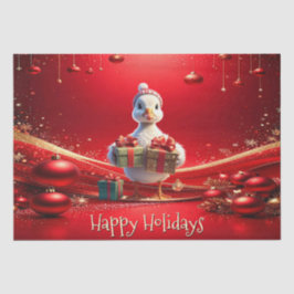 Cute Duck Christmas Holiday Tissue Paper Seidenpapier