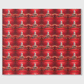 Cute Duck Christmas Holiday Wrapping Paper Geschenkpapier (Flach)