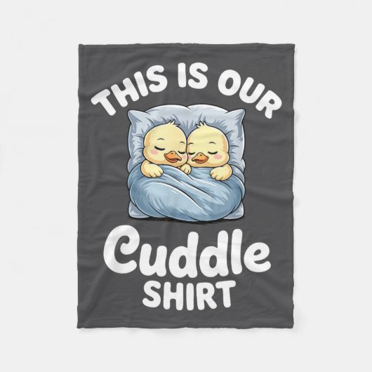 Cute Duck Couple Cozy This Is Our Cuddle  Fleecedecke (Vorderseite)