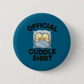 Cute Duck Couple Snuggle Cuddle Button (Vorderseite)