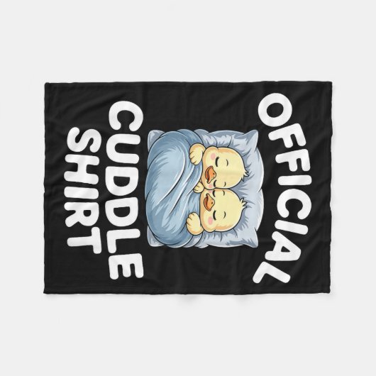Cute Duck Couple Snuggle Cuddle Fleecedecke (Vorderseite (Horizontal))
