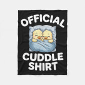 Cute Duck Couple Snuggle Cuddle Fleecedecke (Vorderseite)