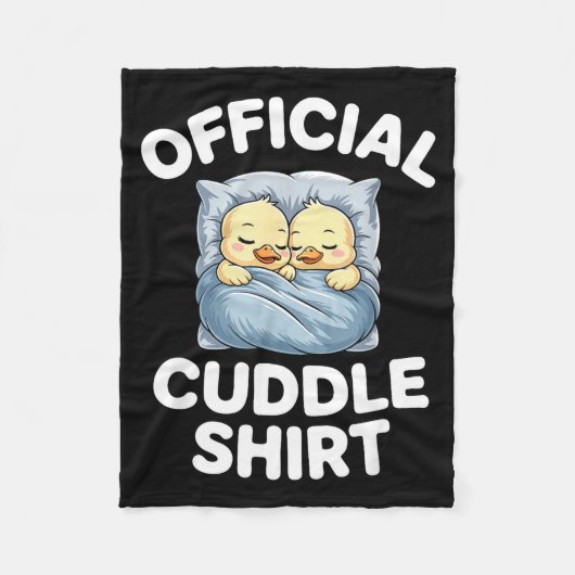 Cute Duck Couple Snuggle Cuddle  Fleecedecke (Vorderseite)