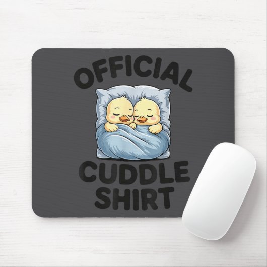 Cute Duck Couple Snuggle Cuddle  Mousepad (Mit Mouse)
