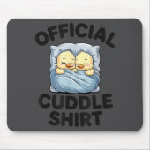 Cute Duck Couple Snuggle Cuddle  Mousepad (Vorne)
