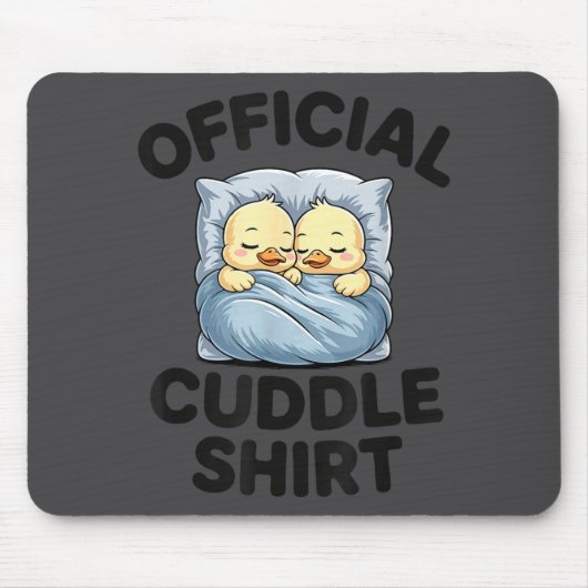 Cute Duck Couple Snuggle Cuddle Mousepad (Vorne)