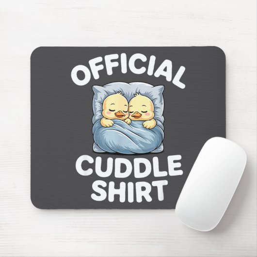 Cute Duck Couple Snuggle Cuddle  Mousepad (Mit Mouse)
