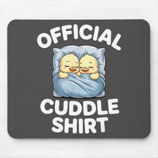 Cute Duck Couple Snuggle Cuddle  Mousepad (Vorne)