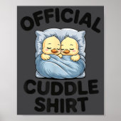 Cute Duck Couple Snuggle Cuddle Poster (Vorne)