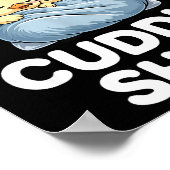 Cute Duck Couple Snuggle Cuddle Poster (Ecke)