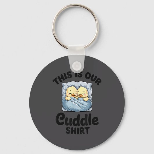 Cute Duck Couple This Is Our Cuddle Schlüsselanhänger (Vorderseite)