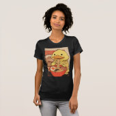 Cute Duck Eating Ramen Noodles T-Shirt (Vorne ganz)